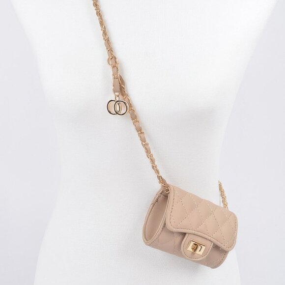 Quilted Mini Bag W/ Chain Belt - Picture 6 of 9